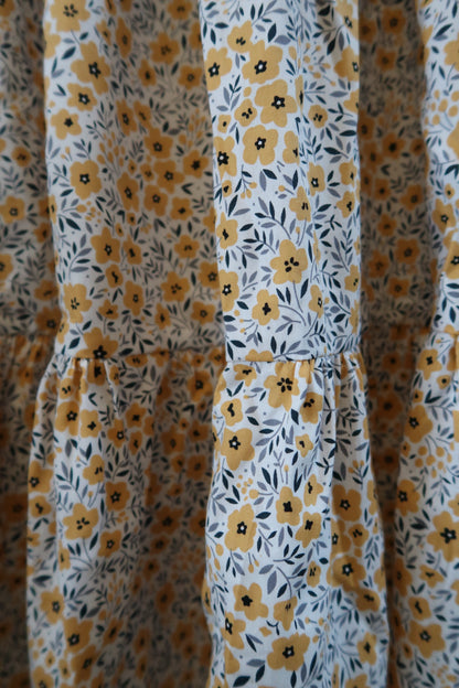 Ruffled Skirt in Yellow Daisies