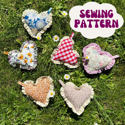 Ruffled Heart Charm SEWING PATTERN