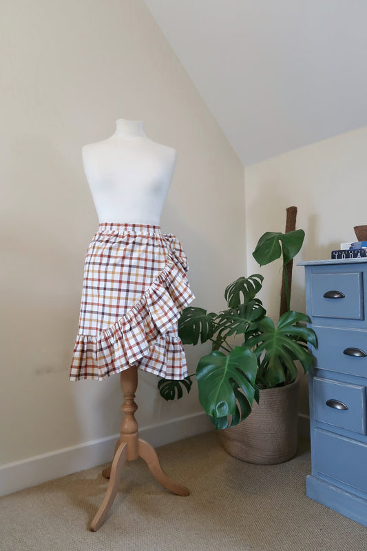 Wrap Skirt in Picnic Checks