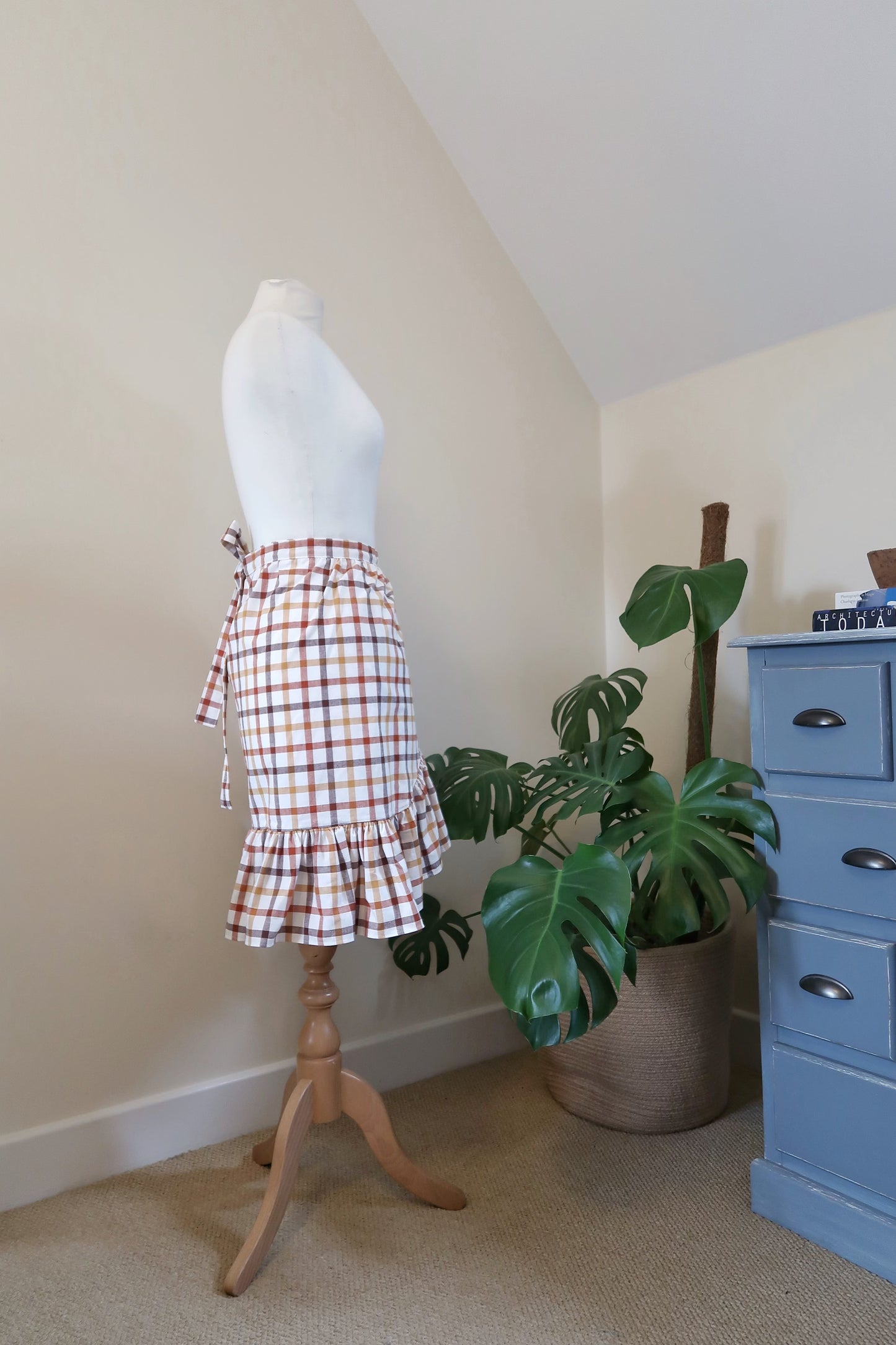 Wrap Skirt in Picnic Checks